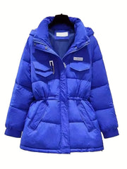 Warm Hooded Puffer Coat For Women Winter Outdoor Clothing