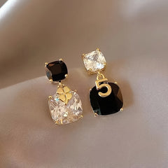 Zircon Asymmetric Earrings, Personalised Design
