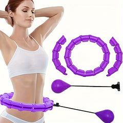 Detachable 24 Sections Pilates Fitness Hoop Exercise Ring With Weighted Ball
