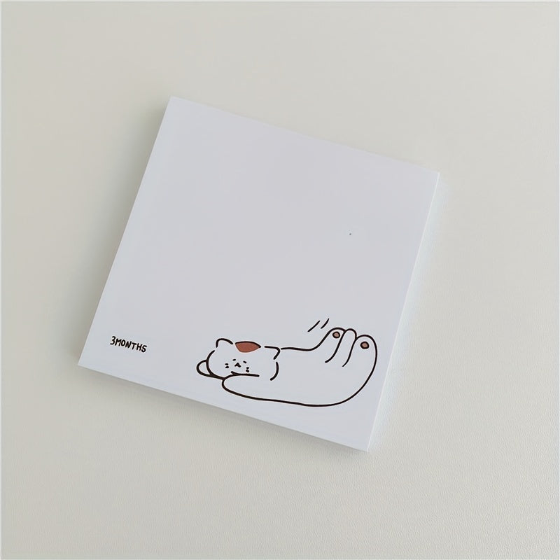 4pcs Cat Sticky Notes Mini Message Book DIY Decoration Materials