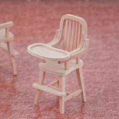 1:12 Dollhouse Rocking Chair Wood - Mini Furniture for Pretend Play