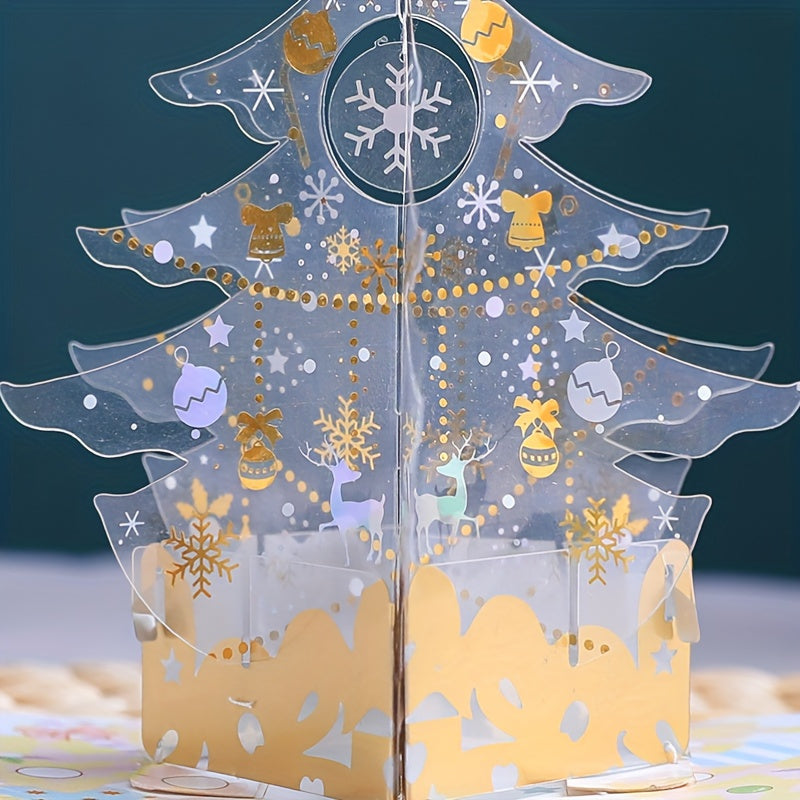 3D Christmas Greeting Envelope - Holiday Blessing Card
