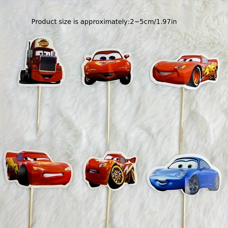 24 Red Cars Party Decorations - Birthday Celebration Supplies
