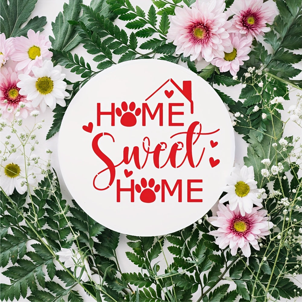5pcs Welcome Stencils A4 Reusable Hello Sign Stencil Plastic Templates