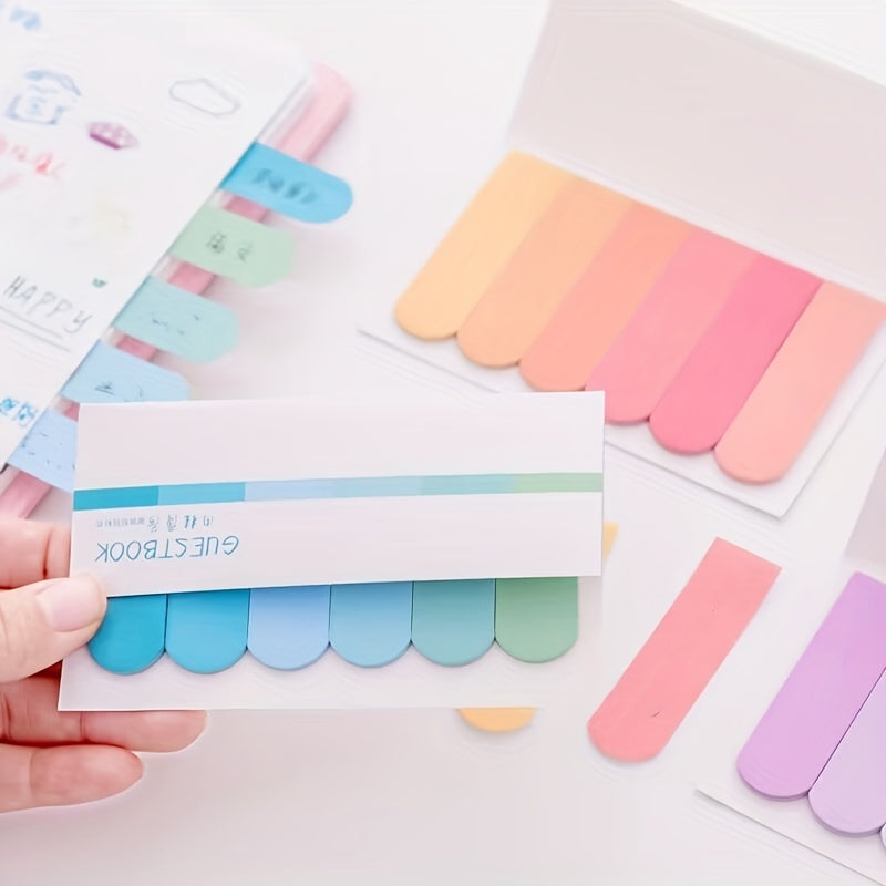 2pcs Colorful Gradient Sticky Notes Office Memo Notepad  N Sticky Notes Book