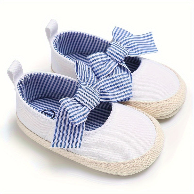 Bowknot Sneakers For Baby Girls Lightweight Non slip Walking Shoes