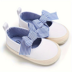 Bowknot Sneakers For Baby Girls Lightweight Non slip Walking Shoes