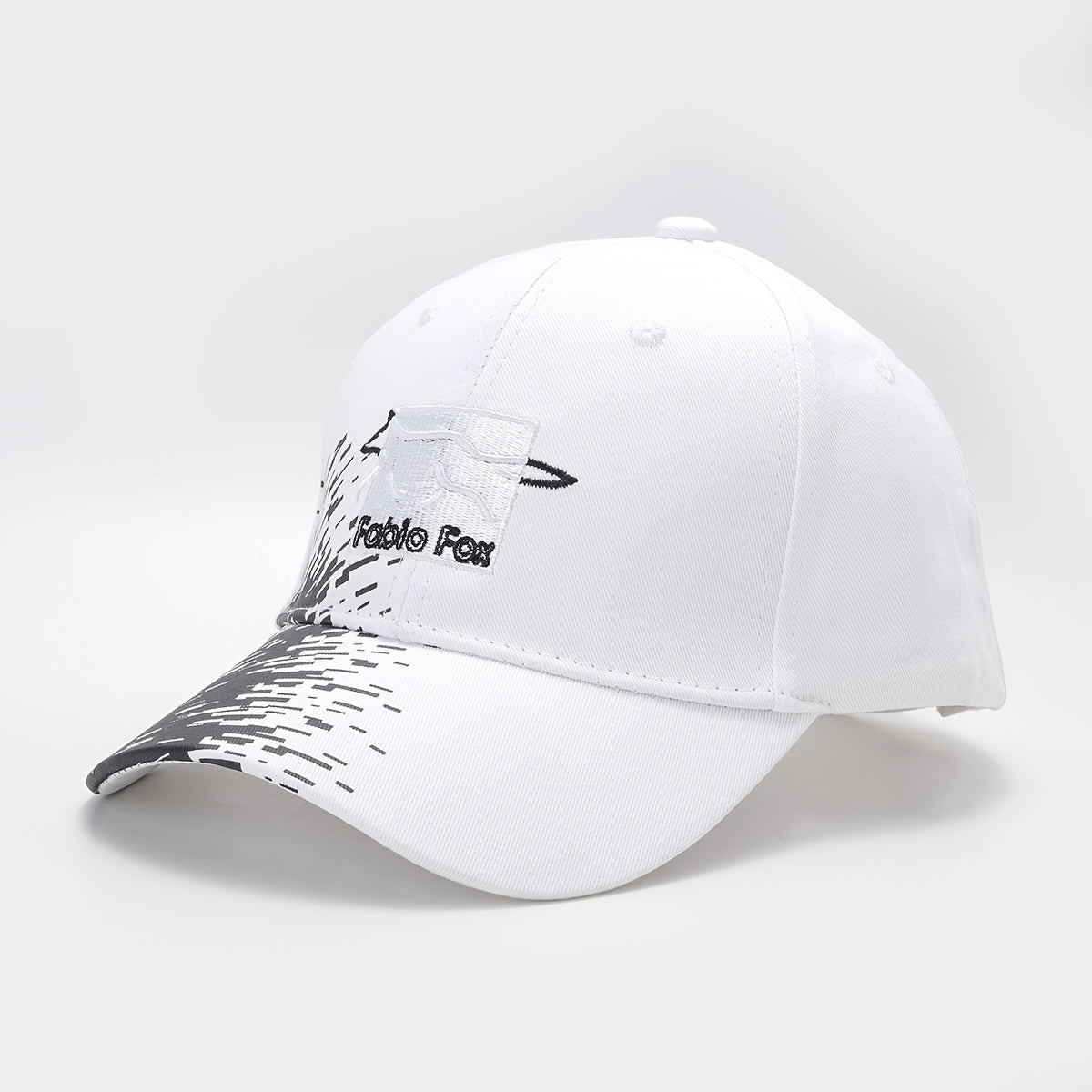 Fox Patch Baseball Cap Solid Embroidery Adjustable Cotton Sun Hat