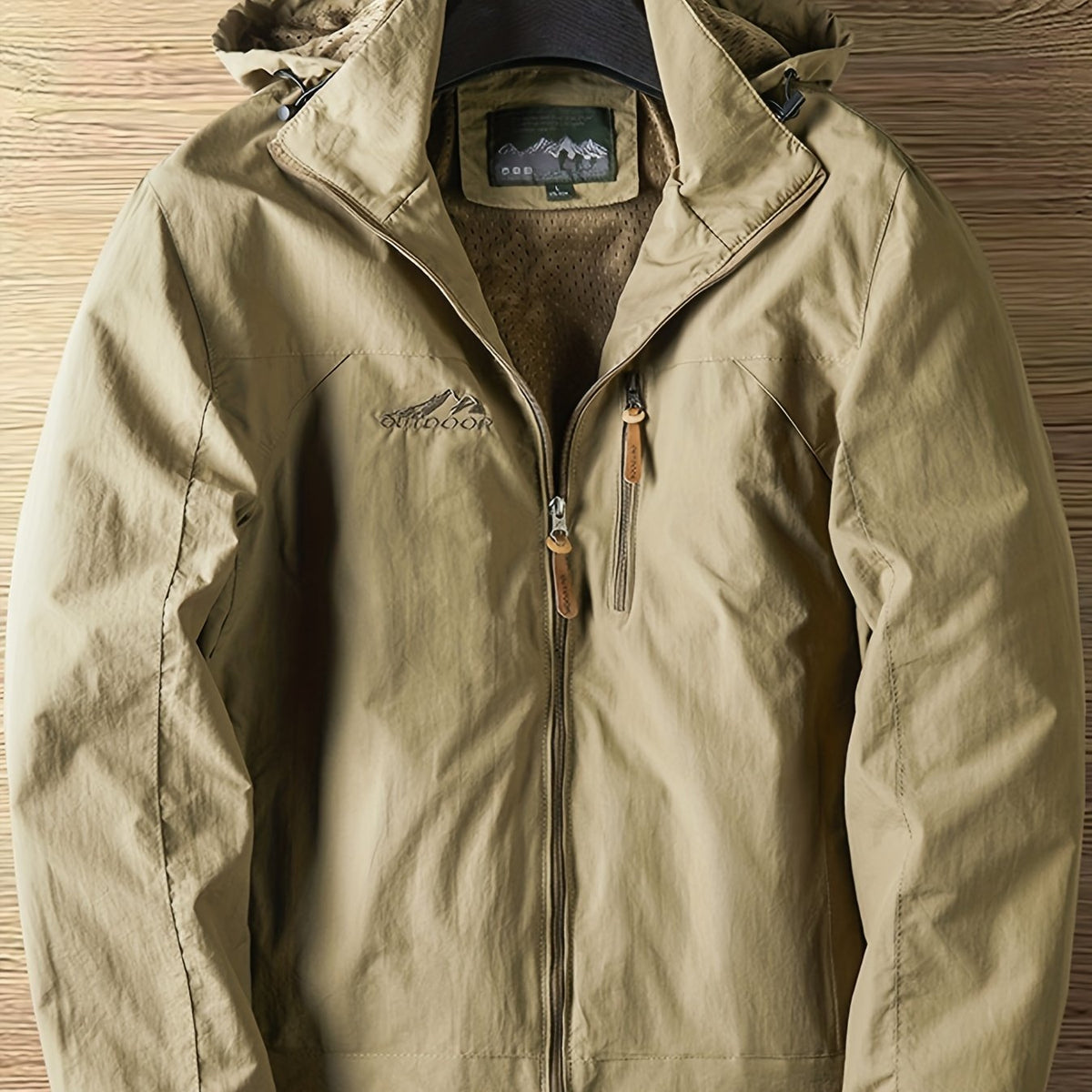 Men's Lightweight Hooded Windbreaker Jacket for Spring Fall