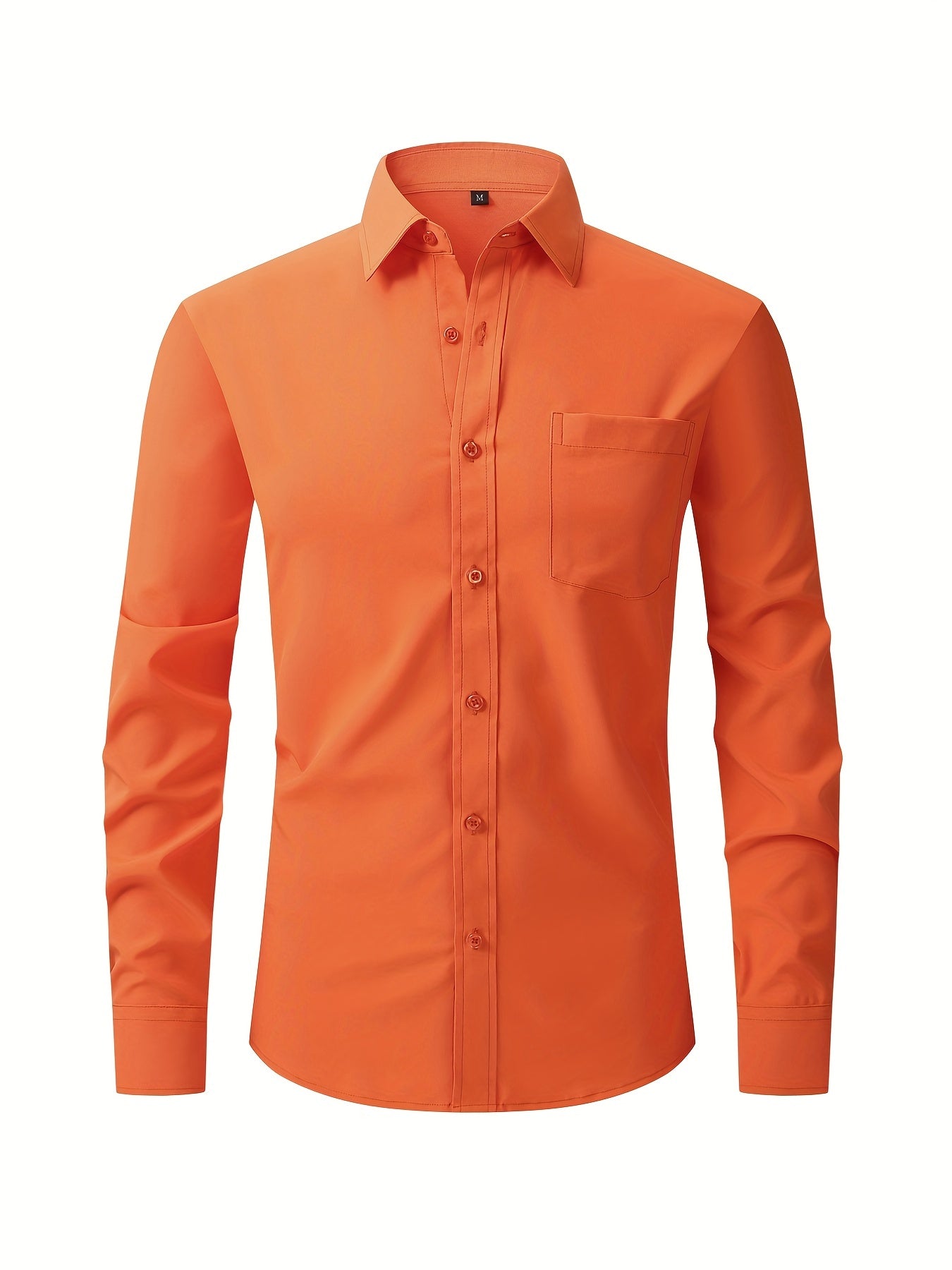 Men's Classic Button Up Shirt for Spring/Fall Business Occasion