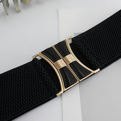 Women's Wide Elastic Decorative Belt for Dress Skirt Coat
