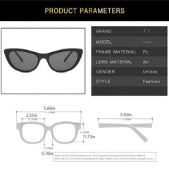 Cat Eye Small Frame Sunglasses For Women Hip Hop Funny Photo Glasses