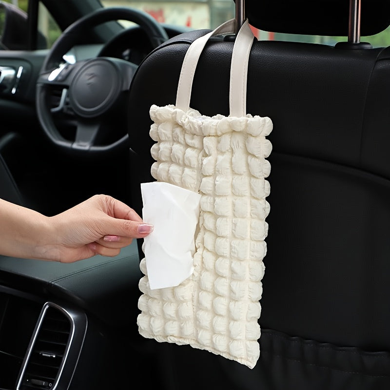 Car Tissue Box Grid Design Seat Hanging Drawout Tissue Box Car Interior
