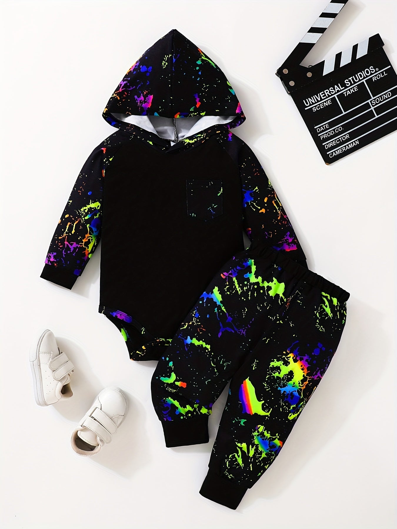 Baby Boys Glow In The Dark Hoodie & Pants Set