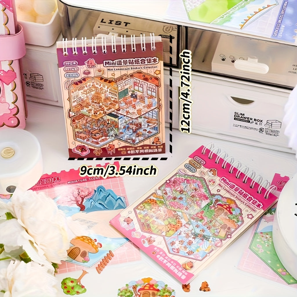 Kabbalah Mini Landscape Sticker Book: 12 Die Cut Stickers & 6 Background Car