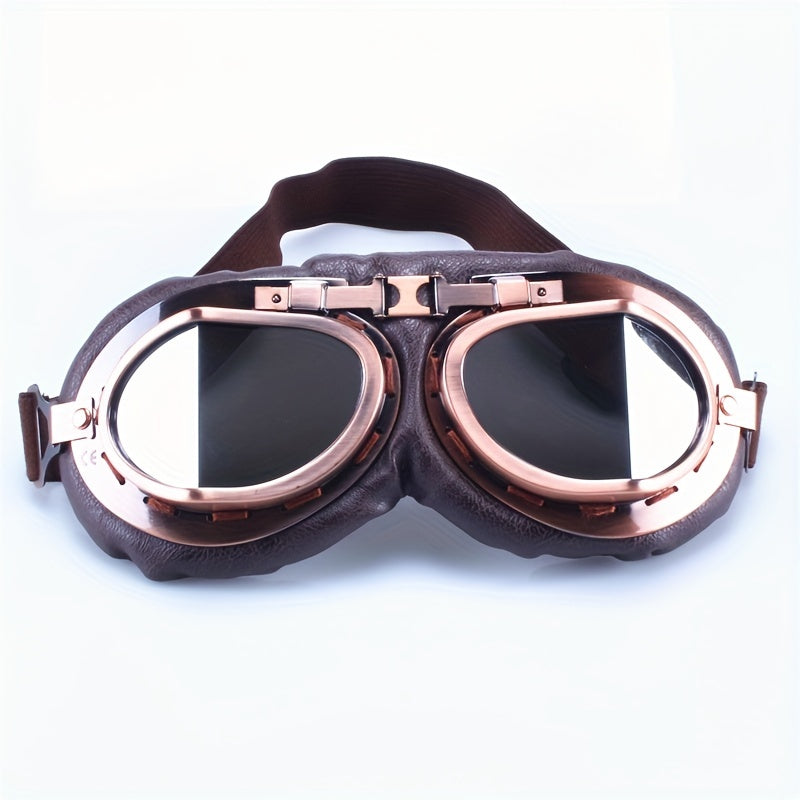 Vintage Style Pilot Goggles for Motorcycle