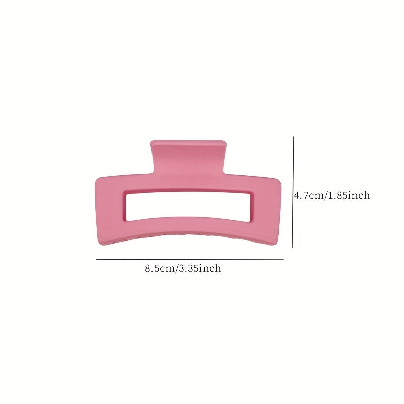 4pcs Hollow Matte Hair Claw Non-slip Ponytail Holder