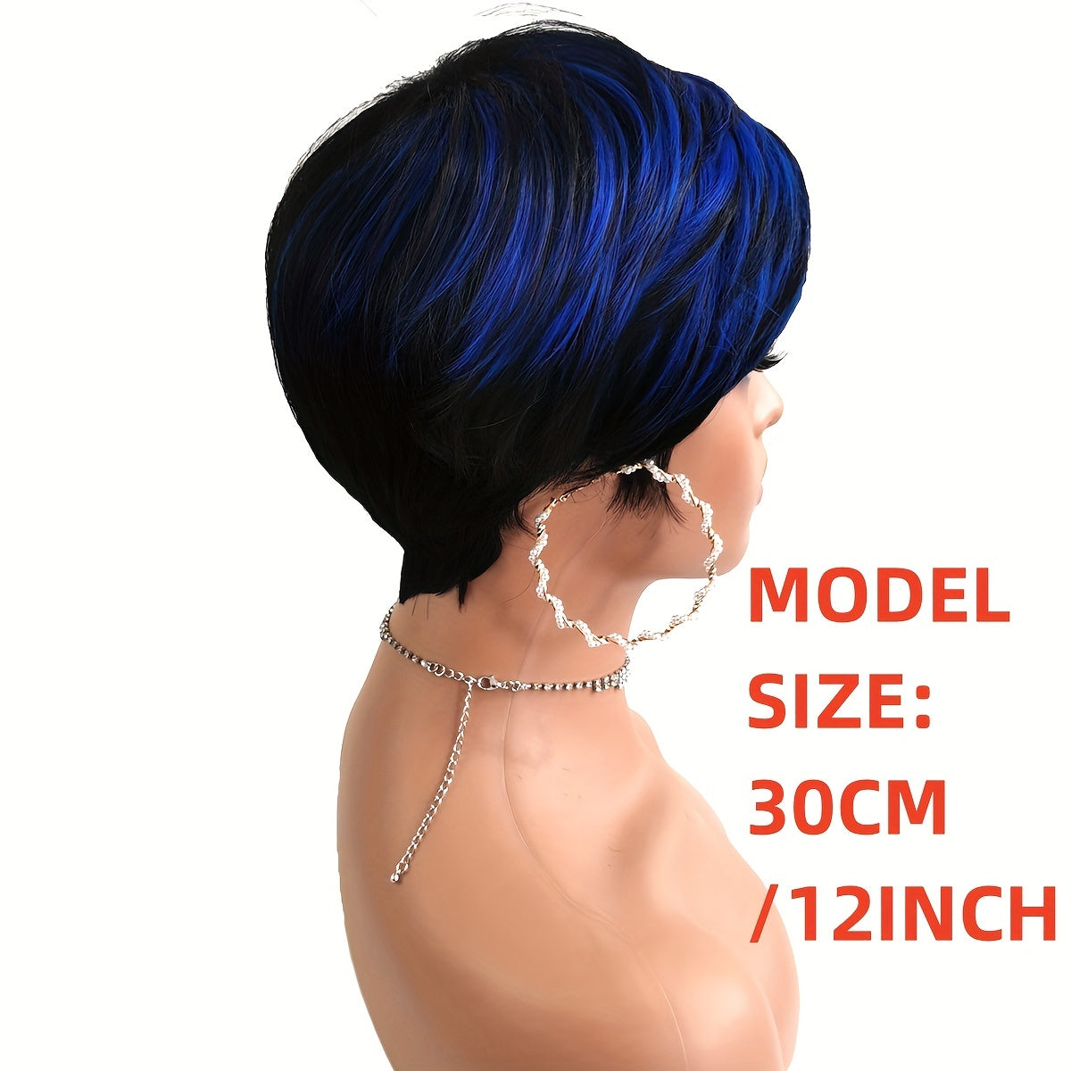 Short Synthetic Wigs for Women, Mixed Pixie Cut Wig, Short Wavy Layered Hair