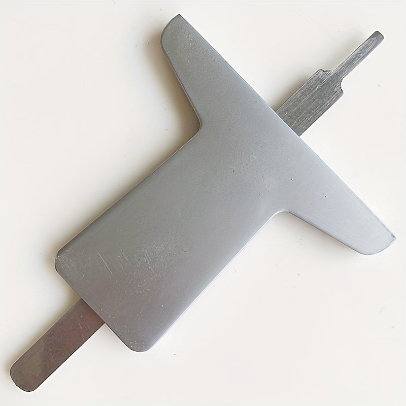 Tire Depth Gauge 0-50mm Stainless Steel Ruler with Safety Tread Pattern