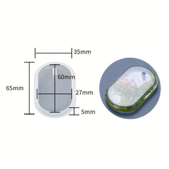 DIY Keychain Pendant Silicone Mold Set Crystal Epoxy Resin Geometric Tag Pendant