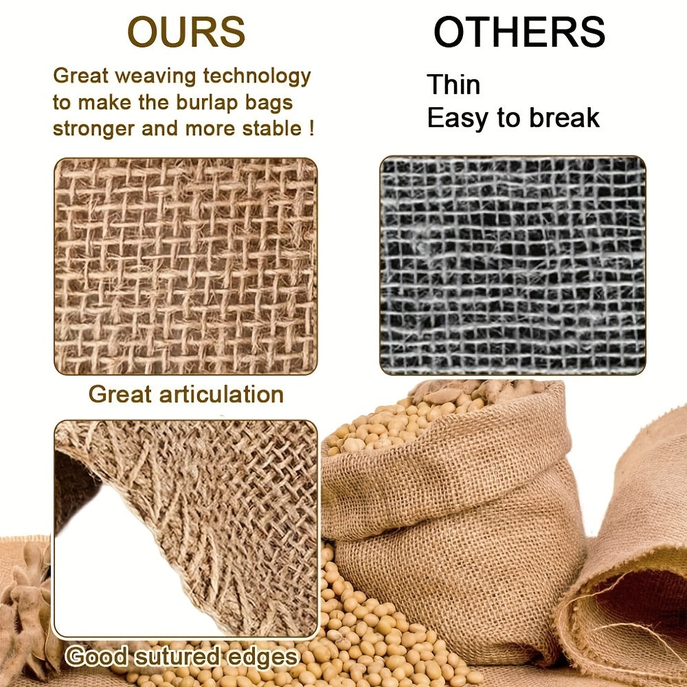 Large Burlap Potato Sack Race Bags Durable Reusable for Family Games Gardening