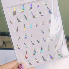 1pc French Nail Art Sticker 3D Self Adhesive Decals U Shape Nail Guides