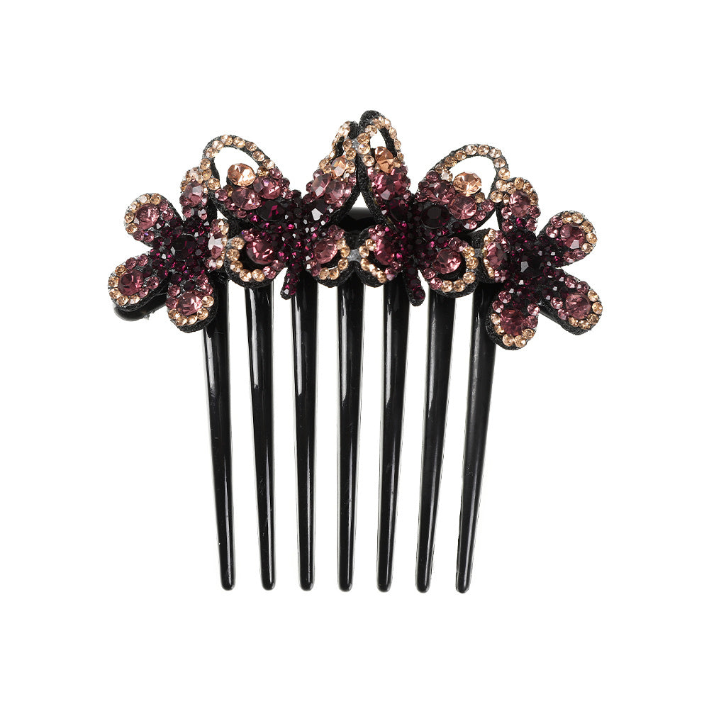 Crystal Butterfly Hair Clips Flower Rhinestone Hair Comb Wedding Hair Accessorie