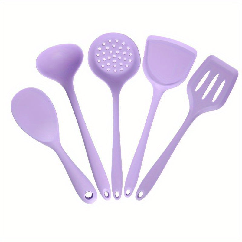 5pcs Silicone Kitchen Utensils Set - Essential Cooking Gadgets