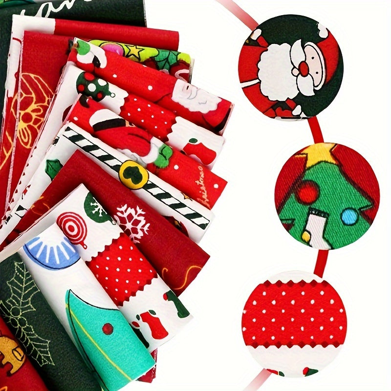 20pcs Christmas Fabric Patchwork Cotton Squares Bundle Quilting Craft Sewing