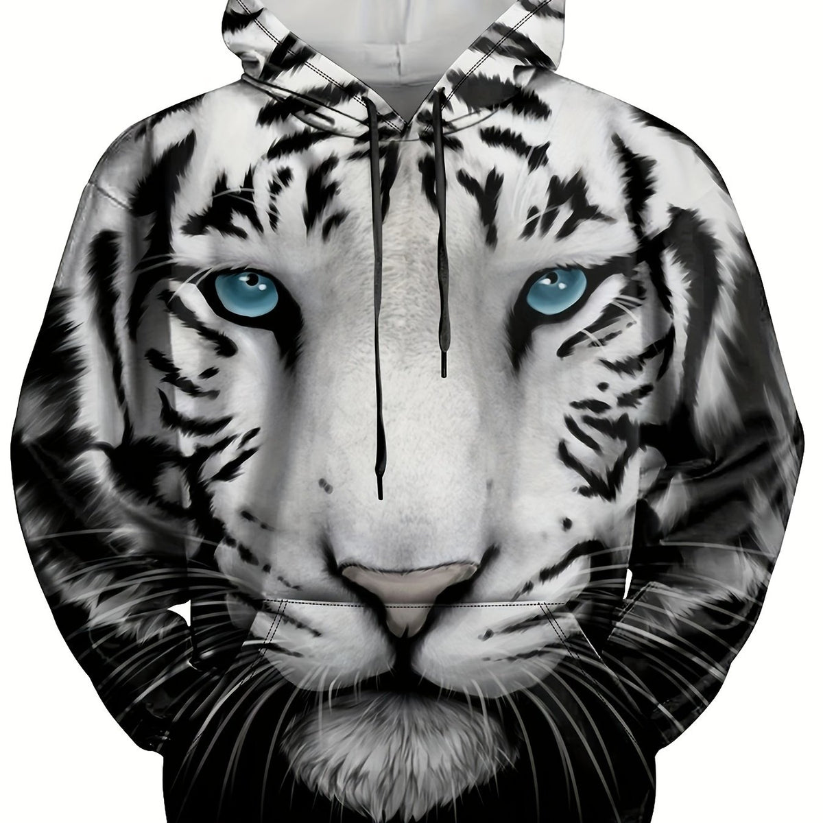 Lion 3D Print Hoodie Kangaroo Pocket Hooded Pullover Men