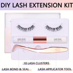 DIY Eyelash Extension Kit with 5 Clusters and Eye Glue