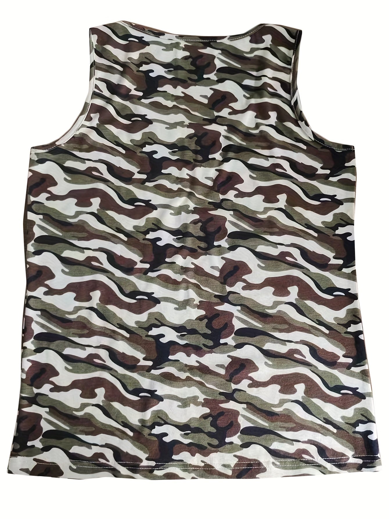 Camo Print Sleeveless Tank Top for Women