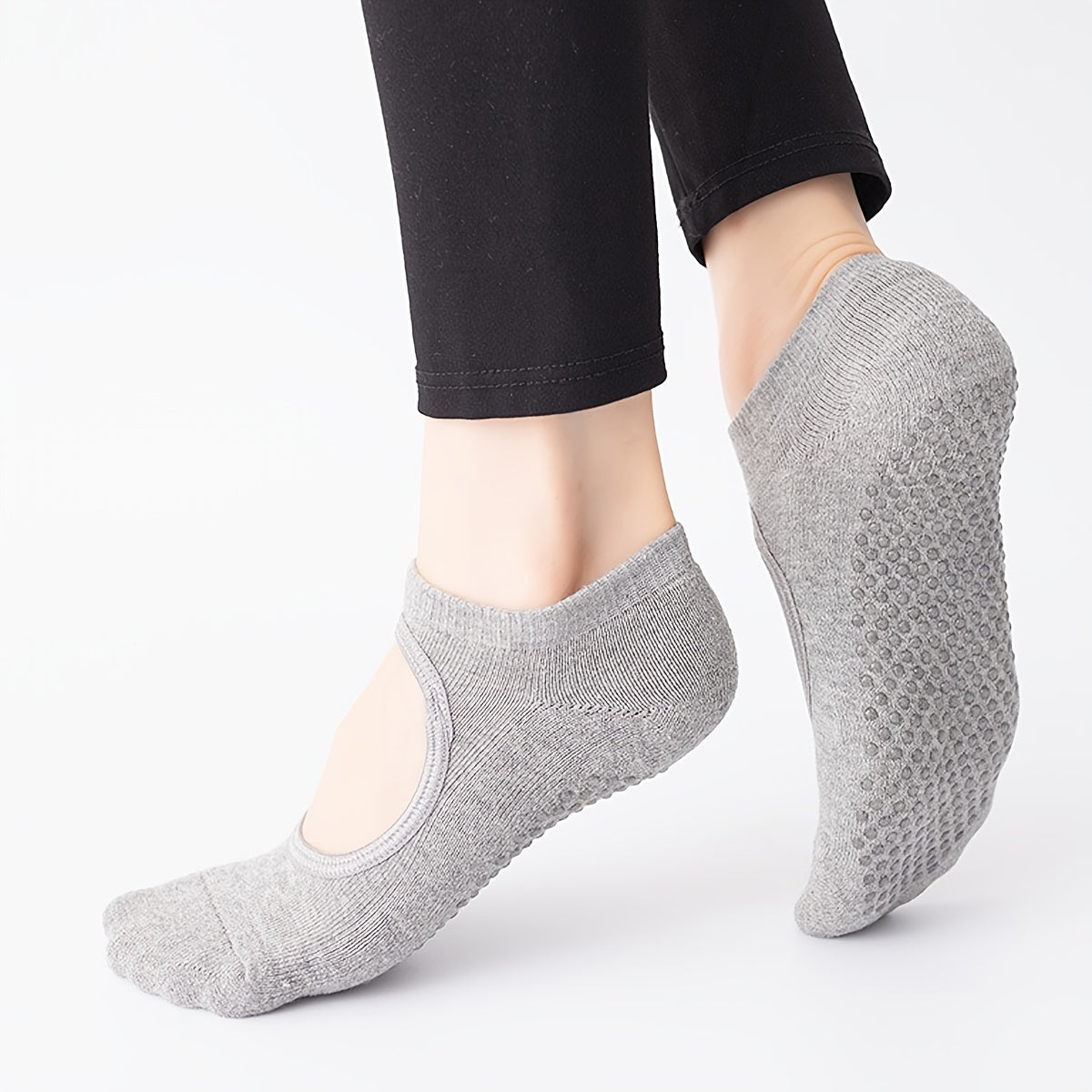 Pilates Compression Socks Anti Slip Breathable Backless Yoga Socks