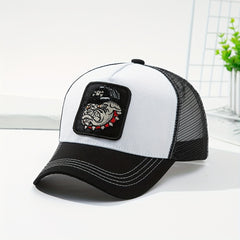 Wild Boar Patch Trucker Hat Embroidered Baseball Cap Unisex Hip Hop Adjustable
