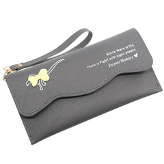 Women's Long Bow Solid Handbag Leisure Wallet Card Bag