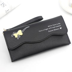 Women's Long Bow Solid Handbag Leisure Wallet Card Bag