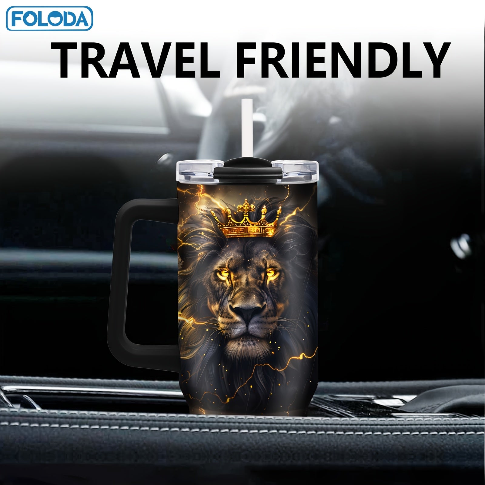 Personalized Lion Tumbler Mug for Son