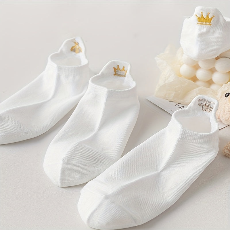Floral Embroidery Socks Low Cut Ankle Socks Women's Stockings