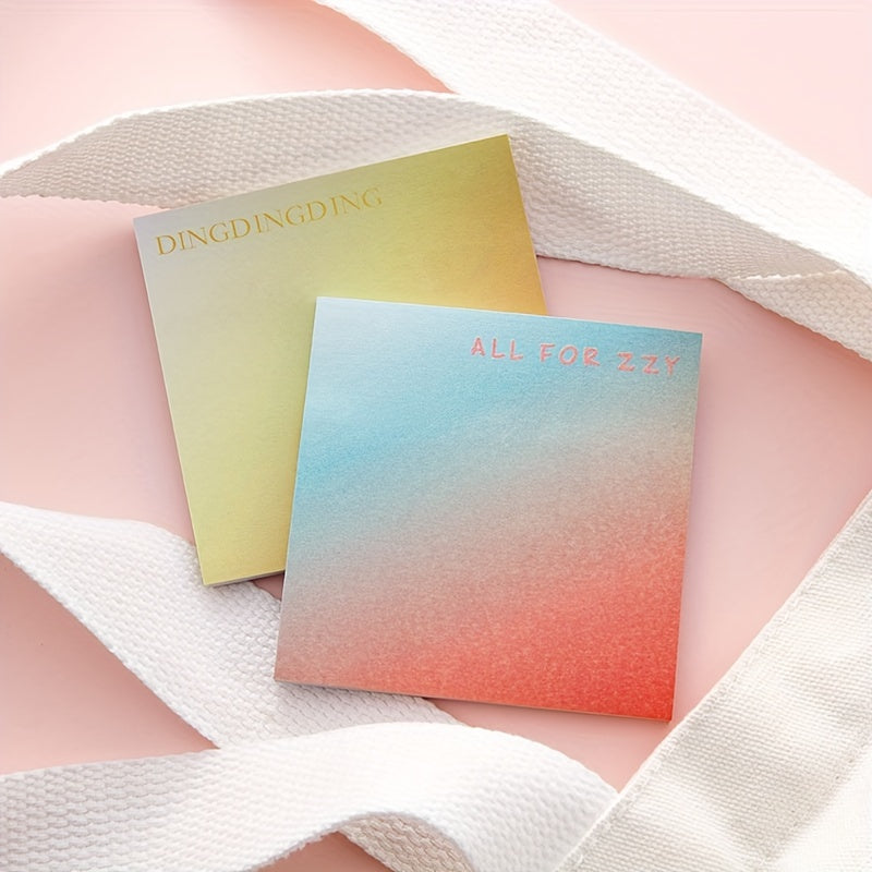 50 Gradient Sticky Notes 3.3in Student Stationery Hand Tear Sticky Note
