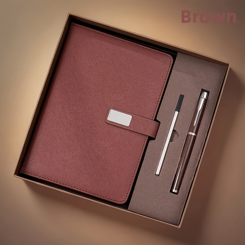 Customized A5 Notebook Set Red w/ Metal Pen