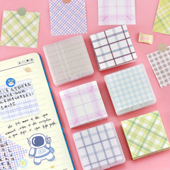 Striped Note Paper Storage Box Grid Teaching Sticker