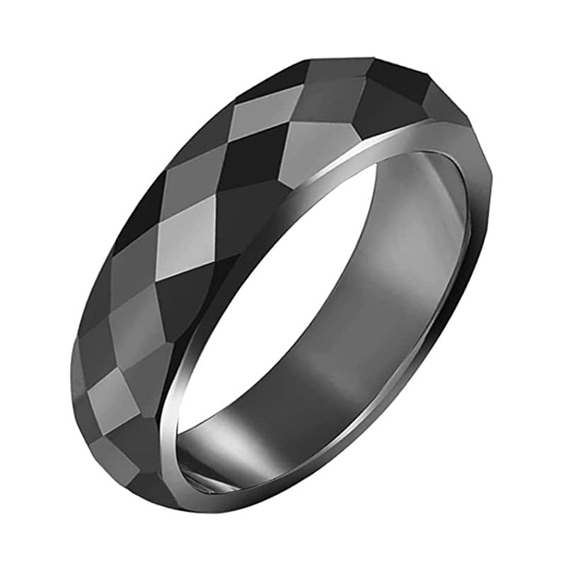 Hematite Stone Ring Absorbs Negative Energy Unisex Size 6-10