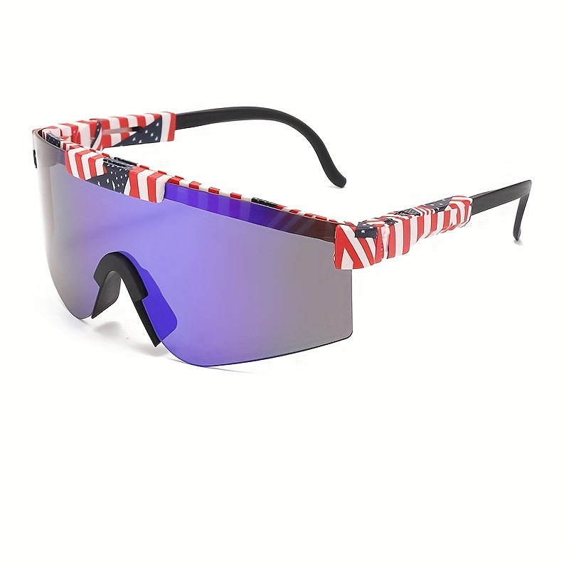 Men's Cyberpunk One-lens Sunglasses Windproof Outdoor Sports Eyewear
