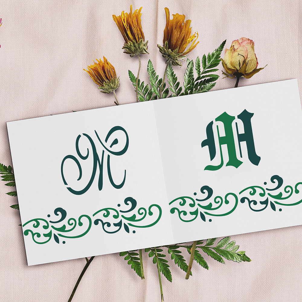 1pc Decorative Letter M Stencil Set for Painting Drawing Scrapbooking DIY Crafts