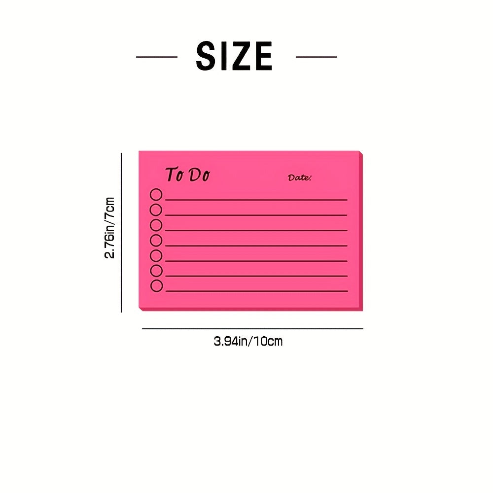 2 Pcs 9 Colors To Do Sticky Notes 50 Sheets Pad Memo Stickers