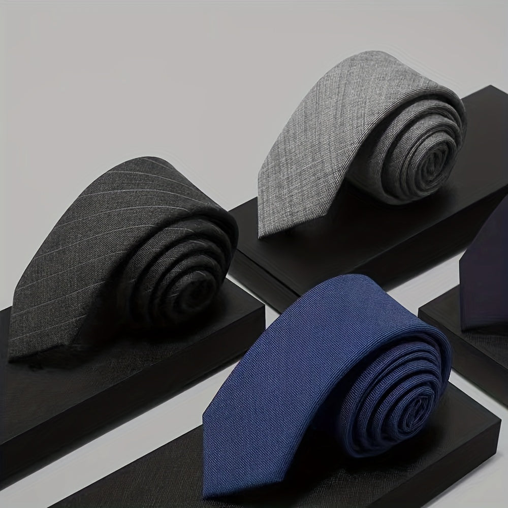 Men's Striped Solid Necktie Business Wedding Party Necktie