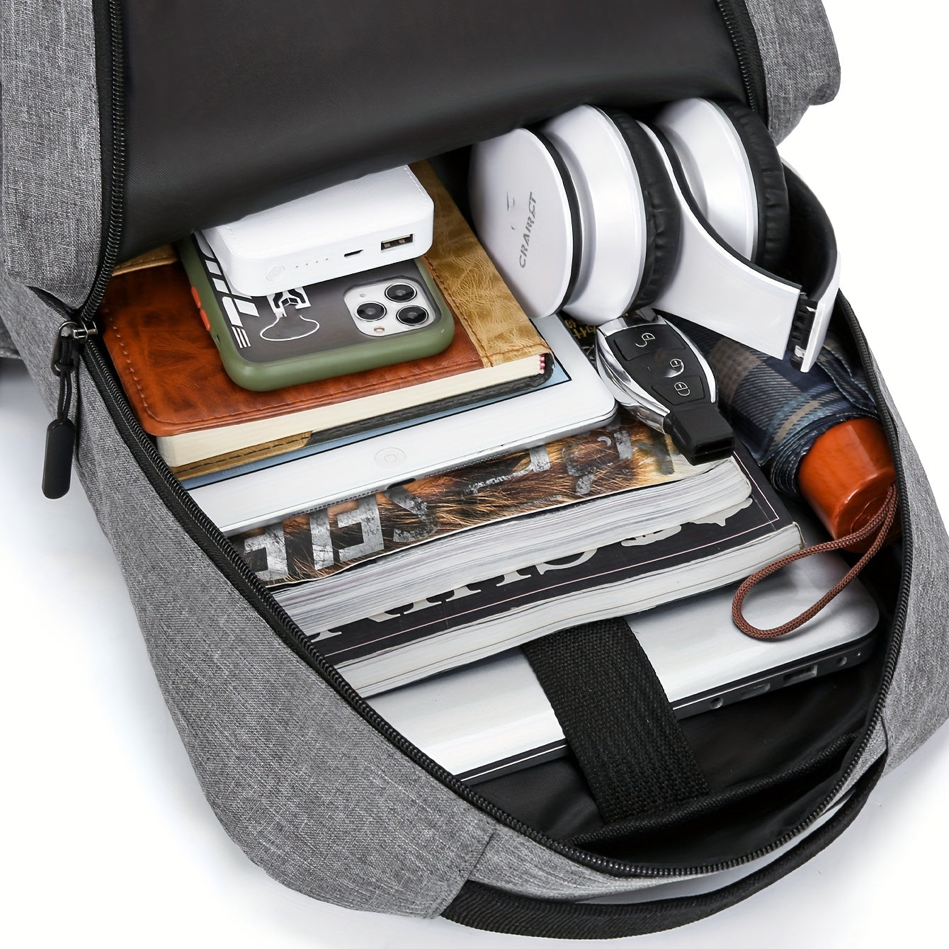 3pcs Men's Backpack Crossbody Bag Set With USB Charging Port