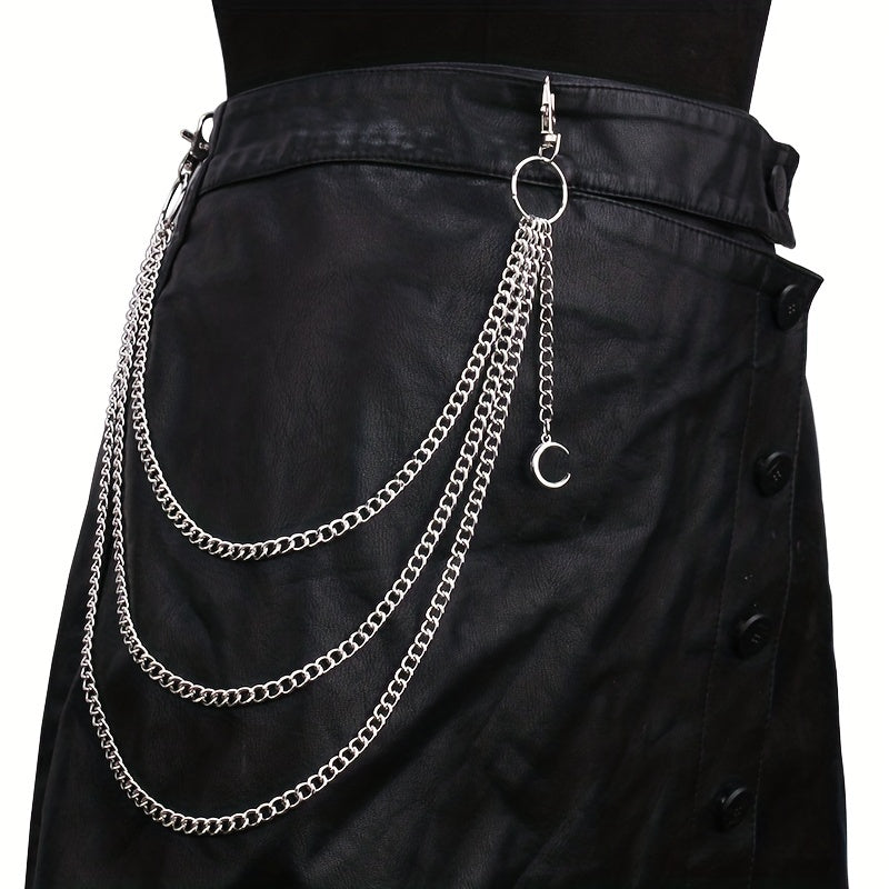 Metal Love Wings Pendant Pants Chain Retro Key Body Chain