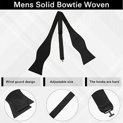 Men's Silk Solid Bow Tie For Wedding