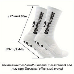 Anti Slip Mid Calf Athletic Socks Football Sweat Absorbing Breathable Socks